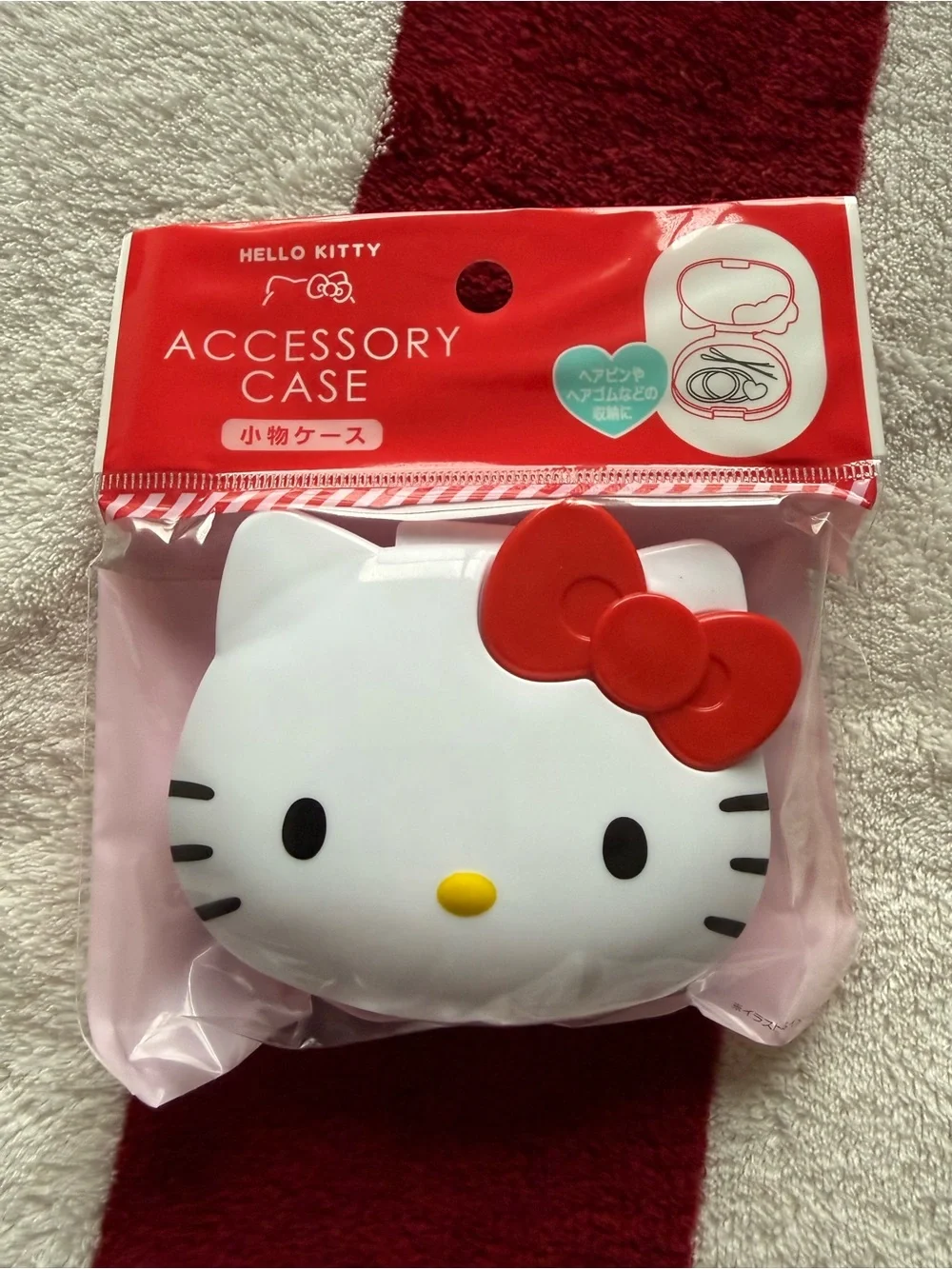 Sanrio Hello Kitty White Accessory Case with Red Bow